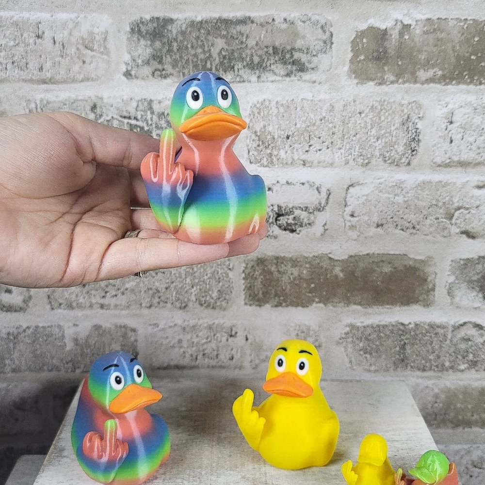 Duck You Middle Finger Duck | Gag Gift | Fun Desk Toy | Unique Gift | 3D Printed - Picture 5 of 12